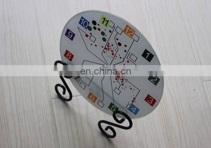 Tempered glass clock with sublimation coating