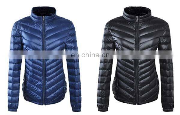 simple pattern down woman jacket without smell