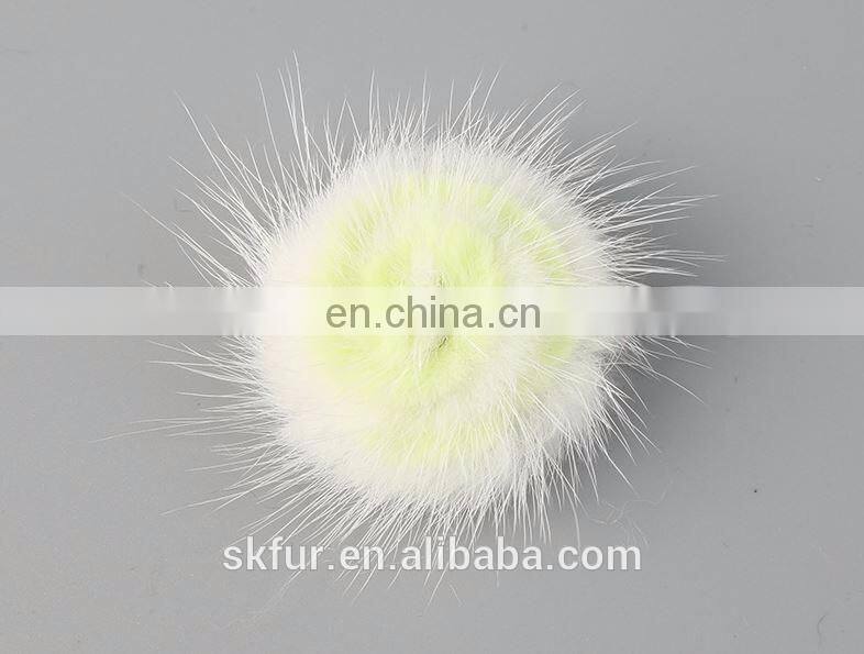 Fluffy and cute factory price mink or fox fur flowers