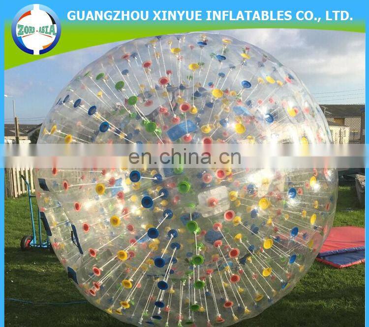 Good selling grass zorb ball, half inflatable zorb ball for sale