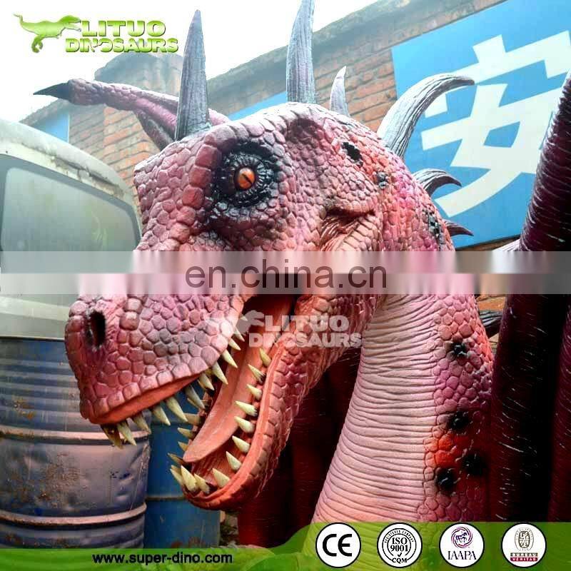 Animatronic Dragon Western Smoking Dragon For Theme Park