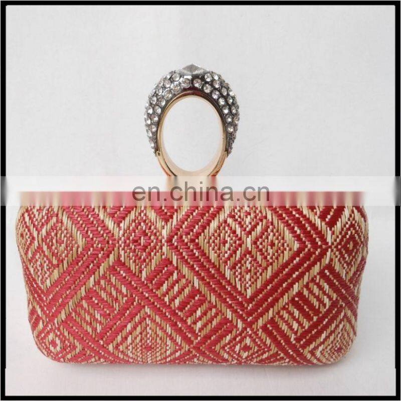 Fashionable Factory Directly Selling Cheap Lady Clutch Bag Made Of Straw Wholesale