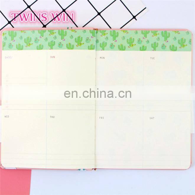 china stationery market cheap custom cute cactus design paper notebooks writing pads with company logo