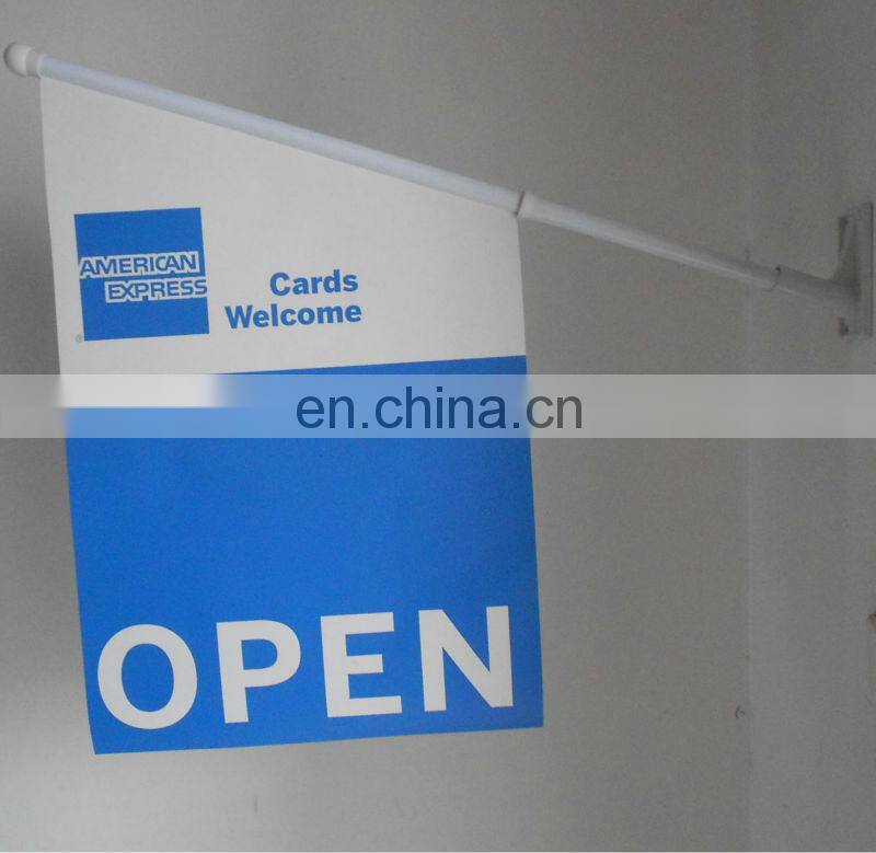 customized outdoor wall mounted banner and pole