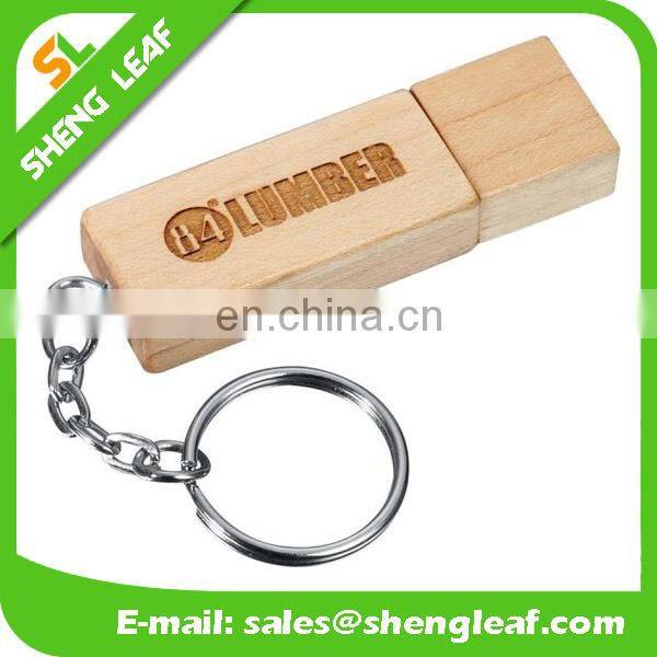 Promotional cheap wooden USB flash drive stick