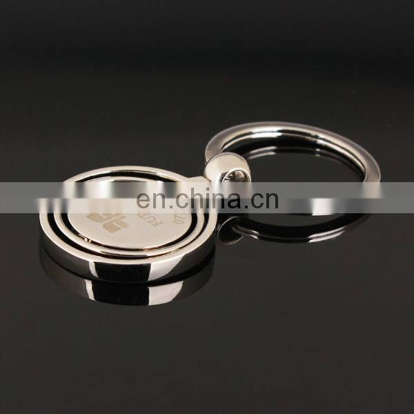 Custom logo Round spinner keychain