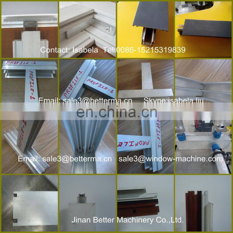 Aluminum and PVC profile window door end milling machine
