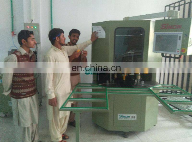 6 Tools CNC Automatic UPVC Door Window Frame Corner Cleaning Machine