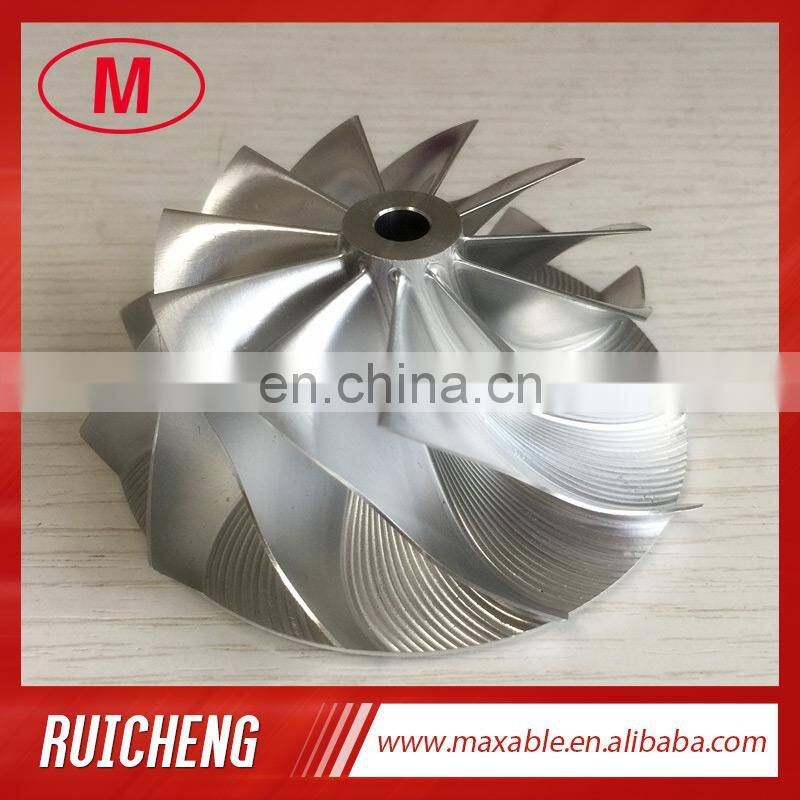 T04B 409179-0028 59.00/76.13mm 11+0 BLADES high performance Turbo aluminum 2618/milling/Billet compressor wheel