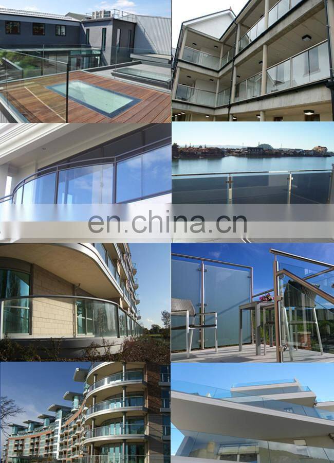 China factory price per square meters tempered laminated deck railing glass panels