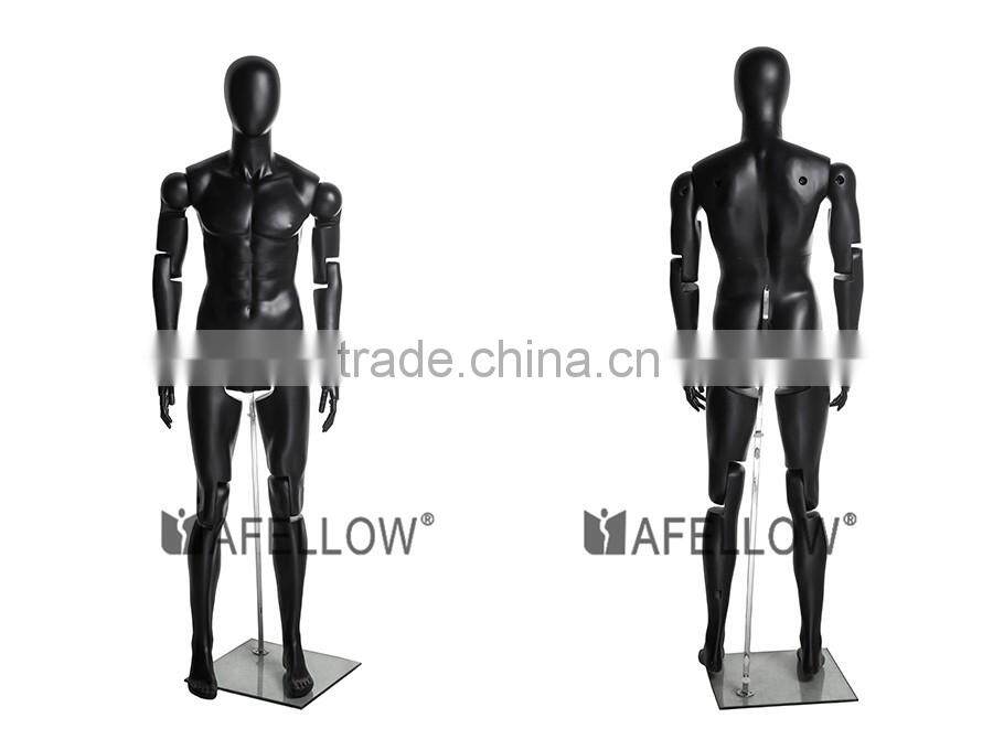 Abstract Fiberglass Adjustable Mannequin Movable Male Mannequins MZ-HM01BKEG