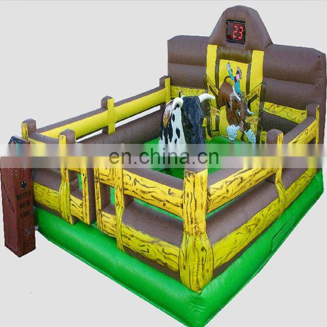 US flags design red inflatable mechanical gamel inflatable rodeo bull
