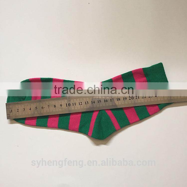 2015 hot saling women bright-coloured socks stripe sock