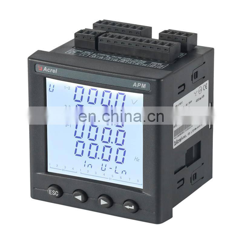 ACREL APM800 three phase smart power quality energy analyser meter high accuracy class 0.5S with RS485 Modbus