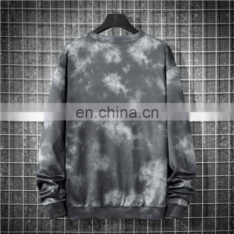 Customized plus size retro tie-dye T-shirt star gradient hooded sweater