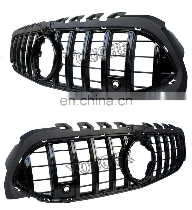 GT R style front bumper grille mesh for Mercedes Benz A class W177 ABS grill
