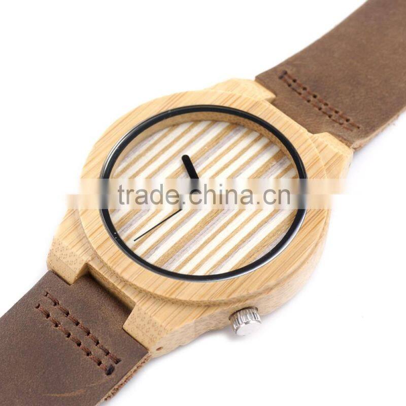 Unique Vogue Mens Quartz Watches Wooden Outdoor Sport Watches mens watch with Leather Strap Relojes Hombre 2016