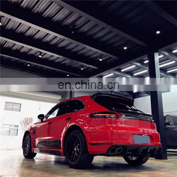 Runde Newest For Porsche Macan Upgrade Wide Body Kit Front Rear Bumper Side Skirts Fender Spoiler Door Trim Tail Box Cover