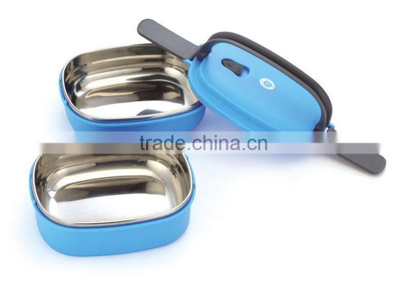 Stainless Steel Insulated Vacuum food containers two layers lunch box