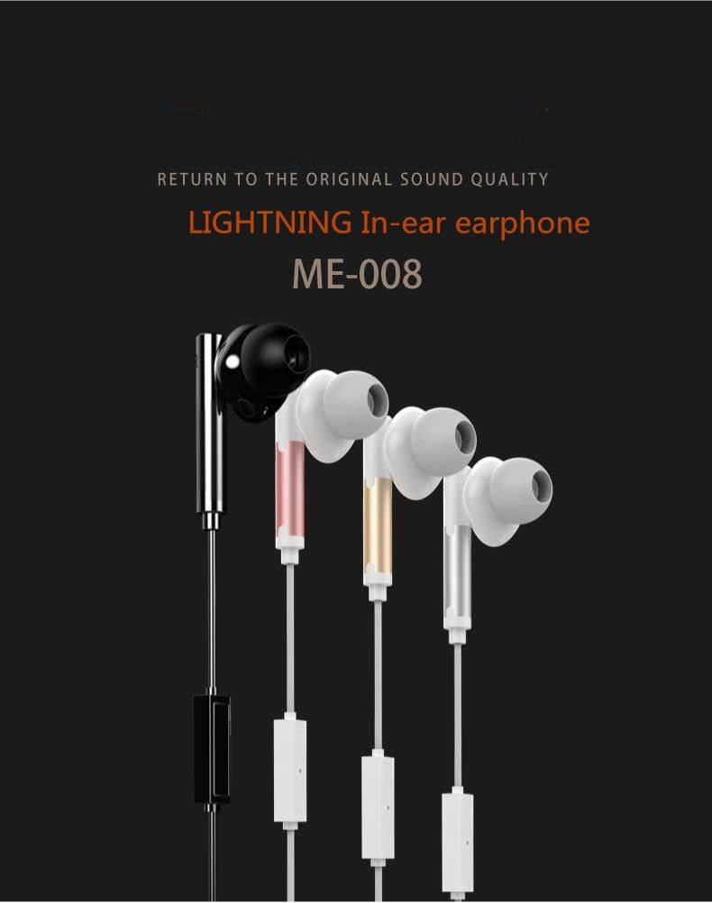 Factory price In-Ear bass stereo MFI digital earphone headphone for iphone 8