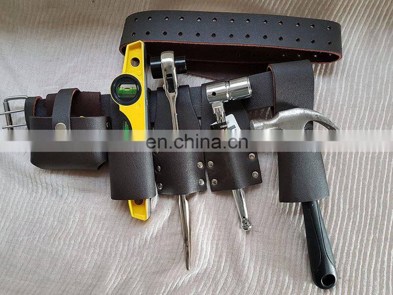 Leather Scaffolding Leather Tool Belt Pouch Scaffolding Tool pouch Set with Tool Holder for Level Spanners Hammer