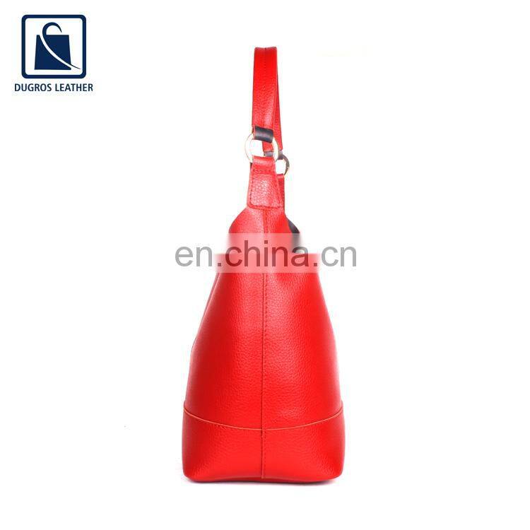 Trendy Design Stylish and Elegant Look Open Closure Type Women Genuine Leather Shopper Bag Supplier