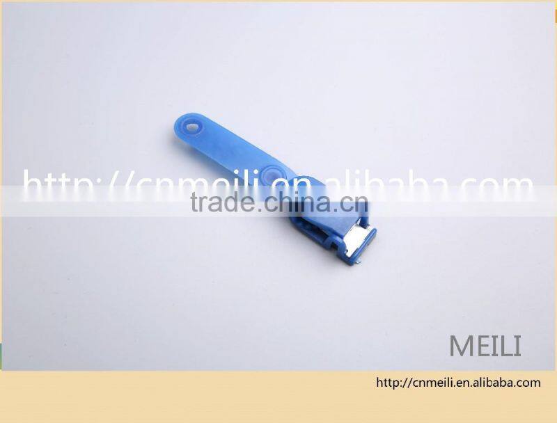 promotional clip with plastic strap