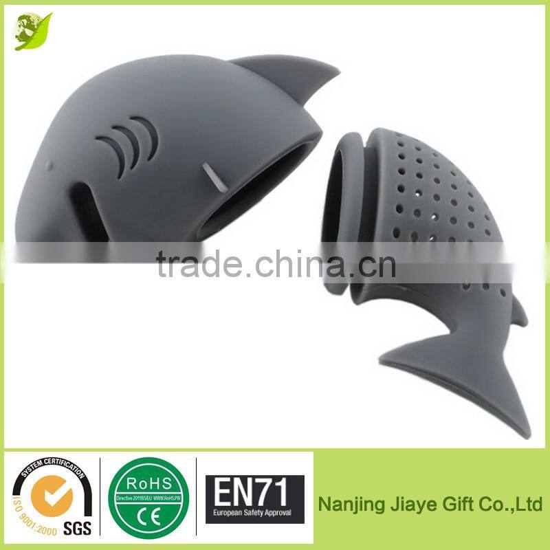 100% FDA Approved Hight Quality Silicone Shark Tea Strainer