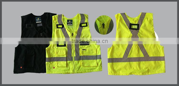 yellow fluorescent hign visibility vest