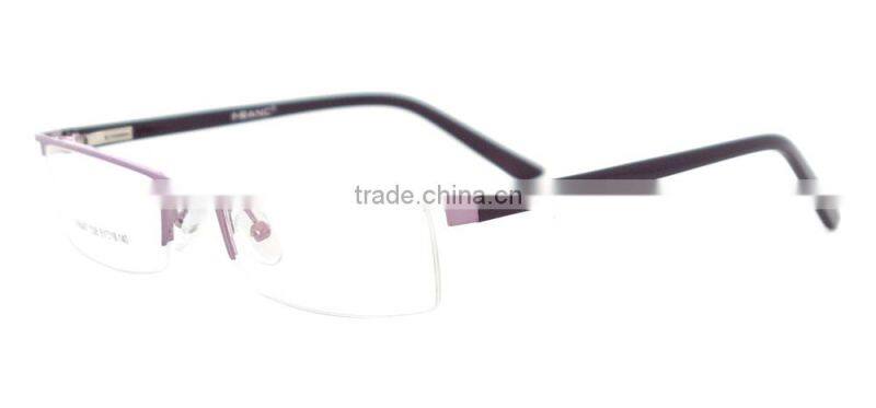 2014 new model half-rim fashion optical eyeglasses frame for women from danyang