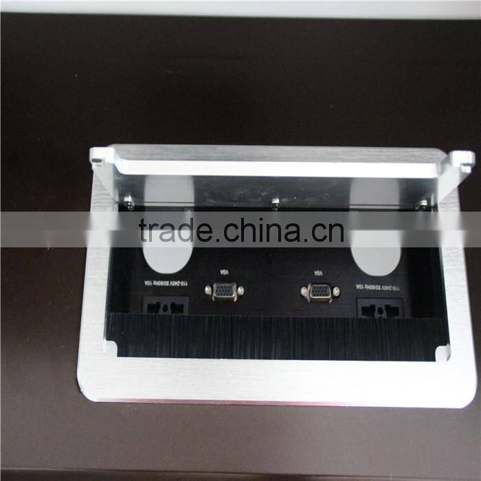 BW-T645 Flip Up AC Inlet Socket / Aluminum Desk Socket