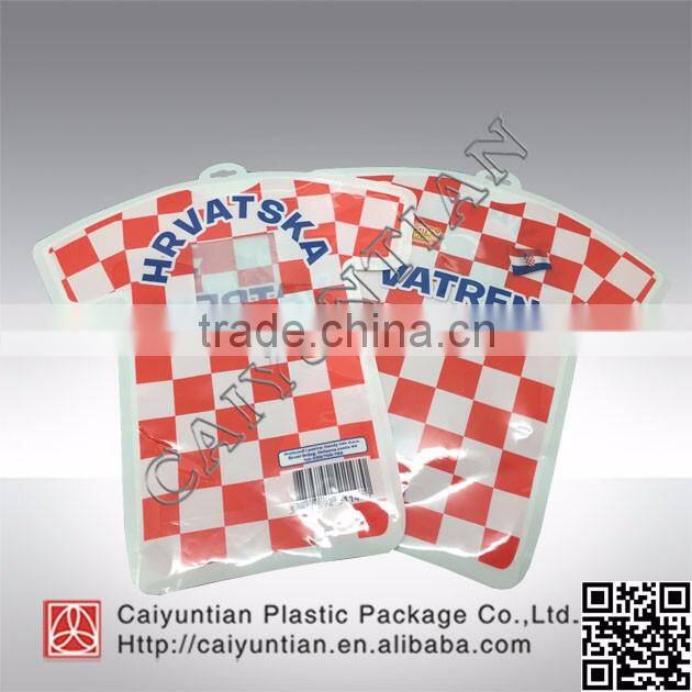 Customized shape plastic bag with hung hole
