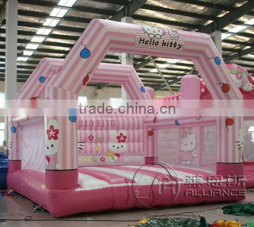 2014 New Hello Kitty castle pvc inflatable playground for kids