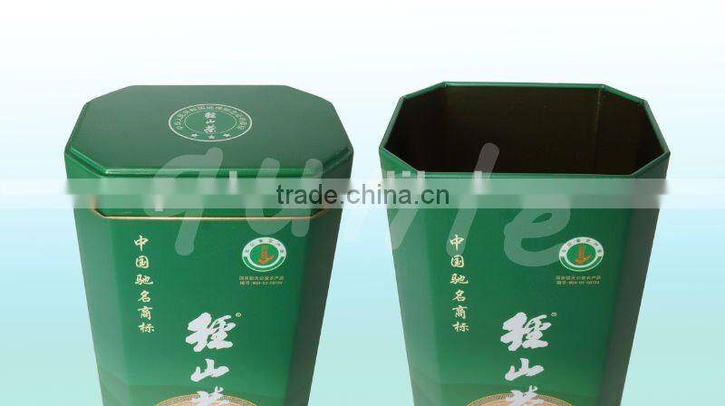 octagonal shaped wholesale metal tin box for tea packing