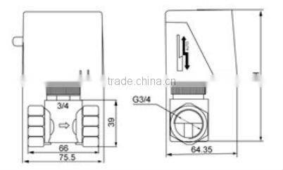 split motorized valve