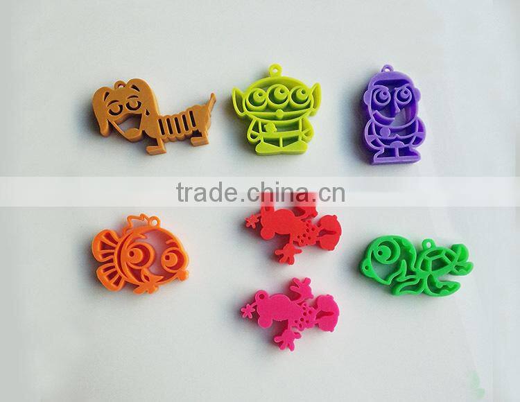 2015 Particular small silicone keychains/ charms pendants/ Pierced pendants