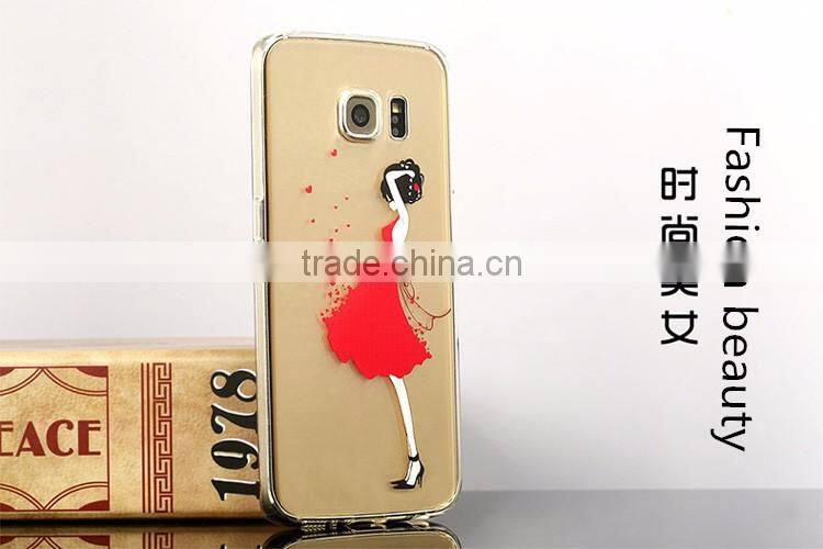 Exquisite transparent painted silicone soft case for Samsung