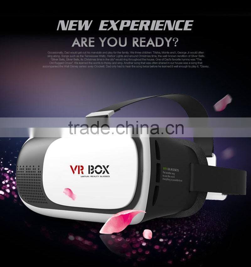High Quality VR Box 3D Glasses Virtual Reality VR Box 2.0, ABS Plastic VR Box for Apple IOS, Android 4.0