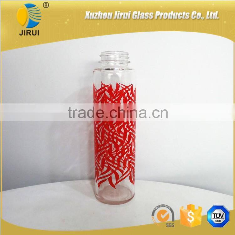 600ml glass sport drinking water bottle