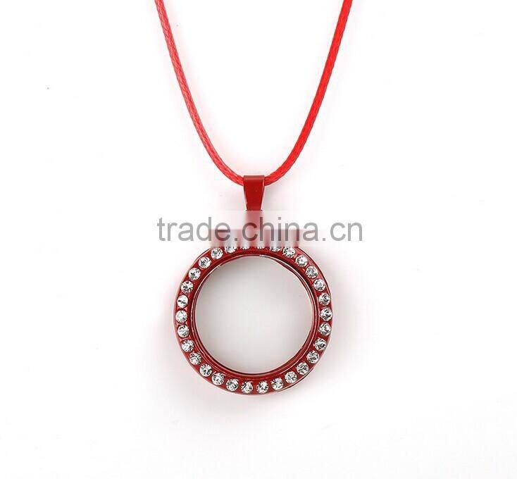2015 wholesale alibaba express jewellery multicolor heart shaped floating lockets necklace
