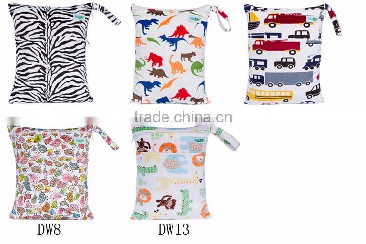 Polyester baby Pocket Diaper Bags/ Wet bags With Thick Handle