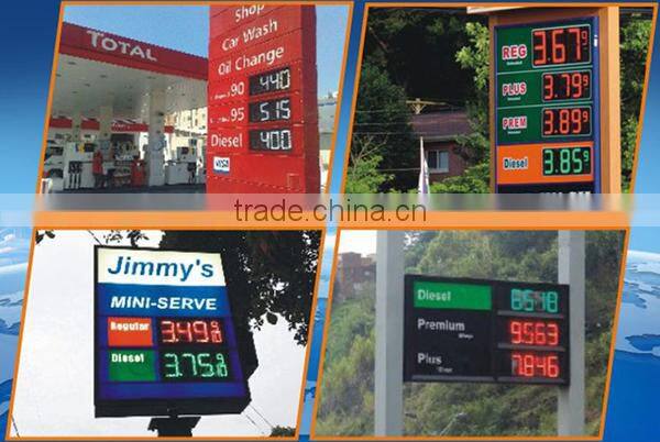 Professional LED gas price display maker programmable LED Gas Price Signs