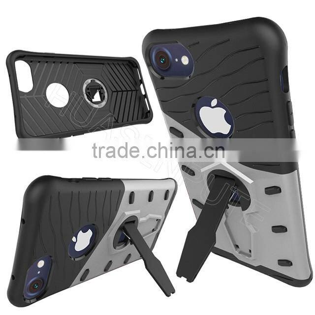 Shock Proof Plastic Hybrid and TPU Case Cover Kickstand Phone Case Armour Phone Case For Apple iPhone 7