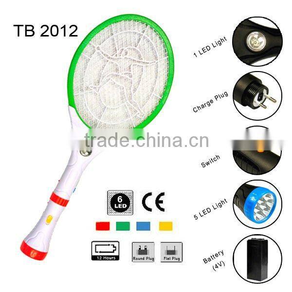 7 LED LIGHT RECHARGEABLE FLY KILLER SWATTER RACKET