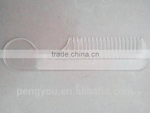 hot sale white double comb tooth plastic hotel hair comb
