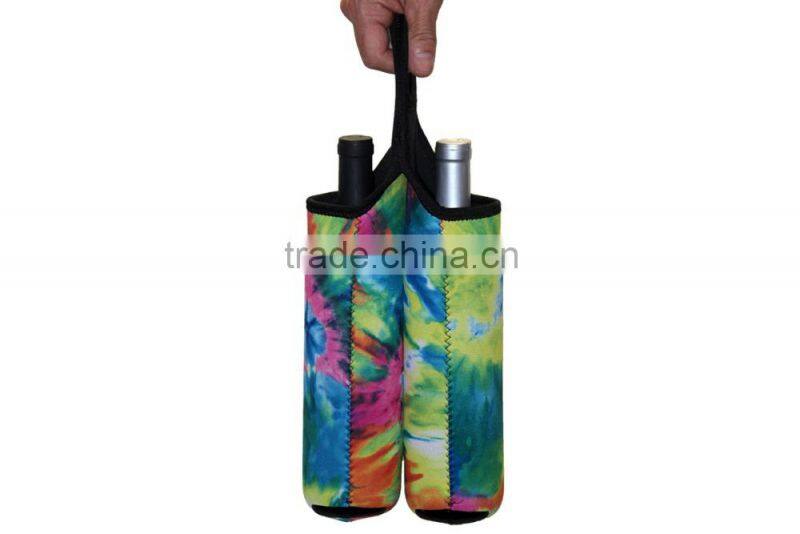 Neoprene double wine bottles sleeve holder