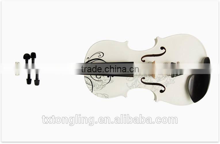 Nice White Color Flower Violin TL-1313