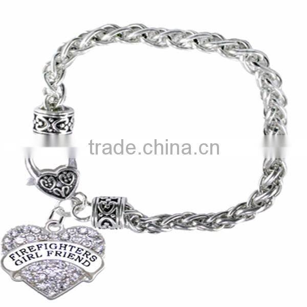 Genuine Austrian Clear Crystal SIGMA KAPPA SORORITY Charm Chain Link Bracelet
