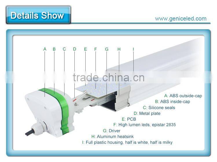 1500mm led linear light factory price led tri-proof light with low MOQ