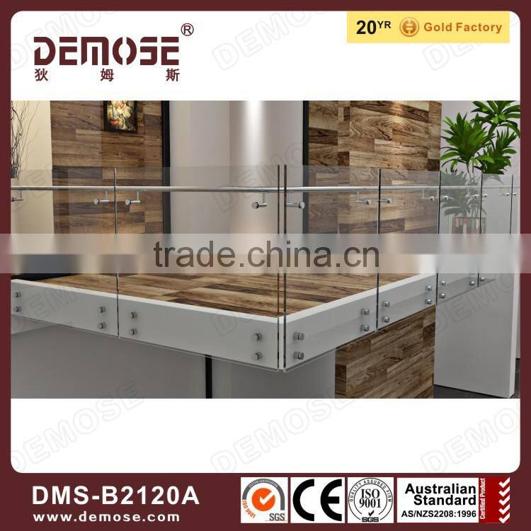 hot sale indoor frameless glass balcony railing